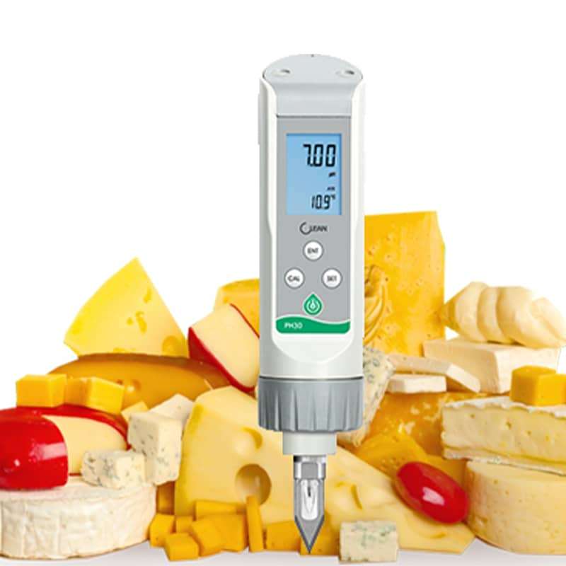 Yewhick Testeur de pH numérique ATC avec sonde de haute précision  pH/température pour levain, viande, pain, mise en conserve, fromage, sol  mou, eau
